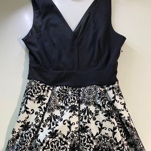 Black and White Formal Short Dress